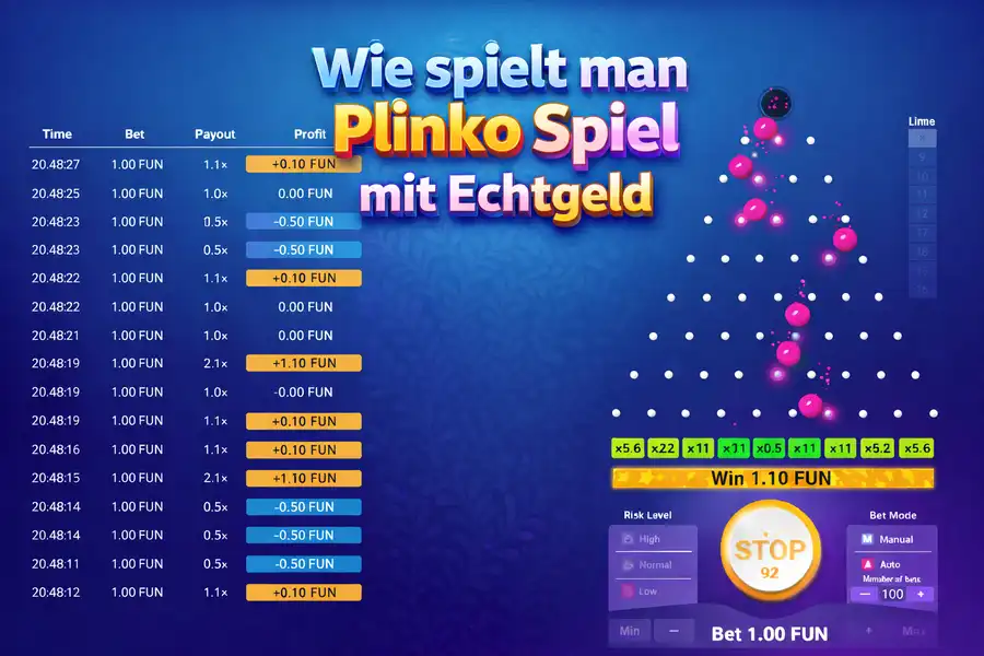 Wie spielt man Plinko Spiel mit Echtgeld in deutschen Online-Casinos